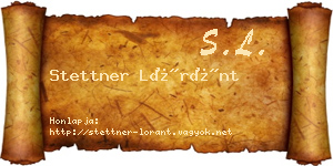 Stettner Lóránt névjegykártya