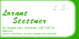 lorant stettner business card